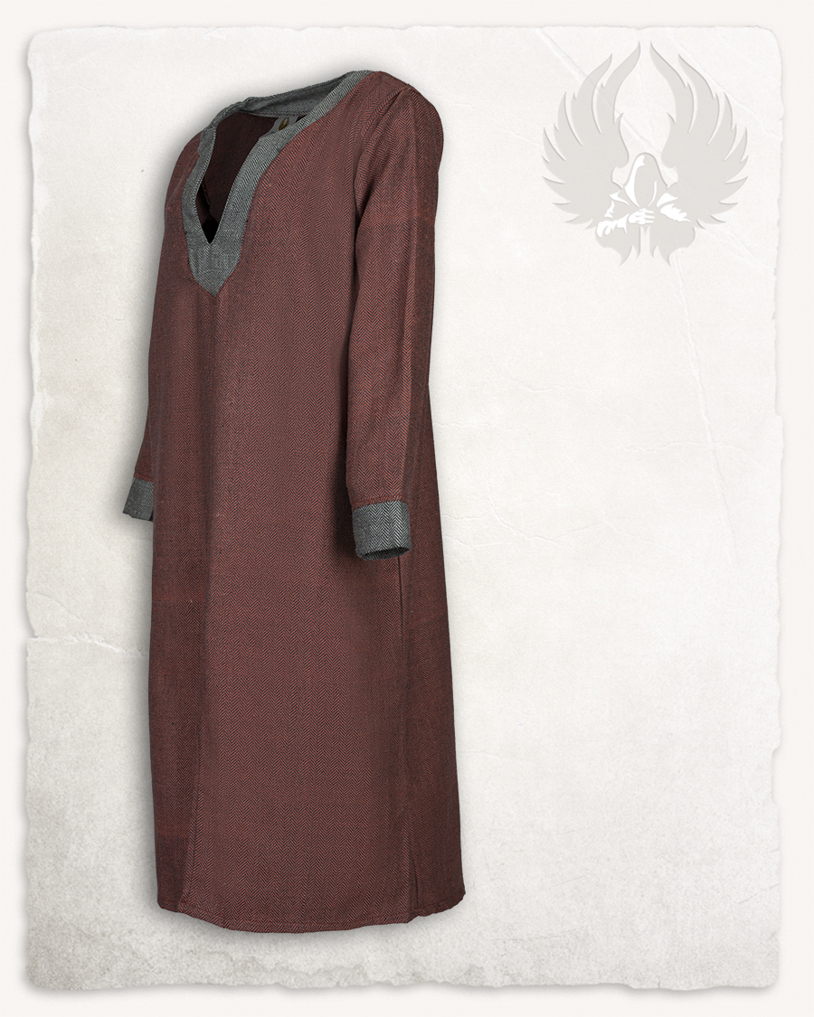 Wilfred tunic herringbone red/grey LIMITED EDITION
