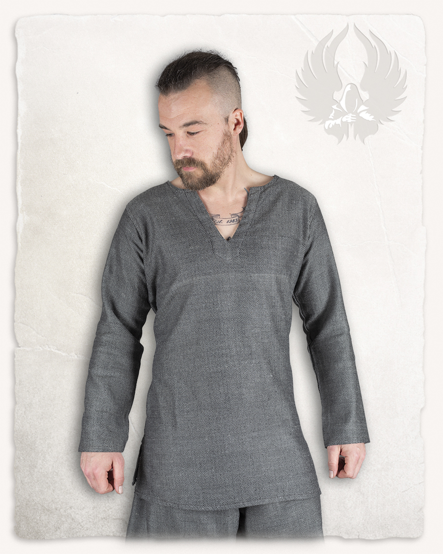 Tronde tunic fishbone grey Discontinued